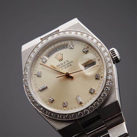 is rolex quartz or automatic|Rolex oysterquartz day date watch.